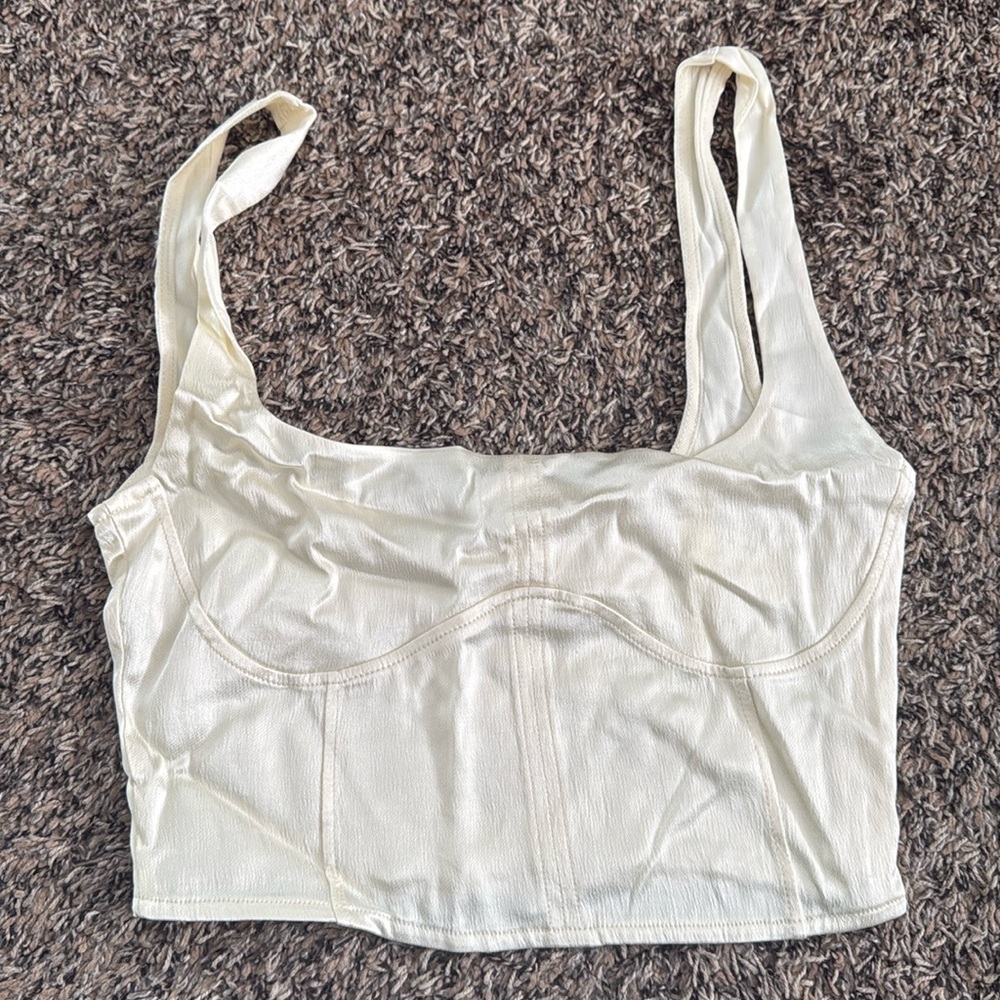 Cream corset top